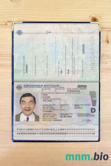 Niemcy paszport (2017-obecnie) wygląd zdjęcia pliki PSD, skan i fotografowany obraz